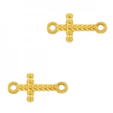 DQ Metal connector Cross 22x11mm Gold